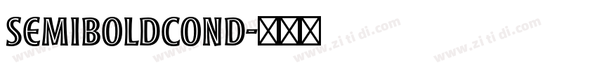SemiboldCond字体转换