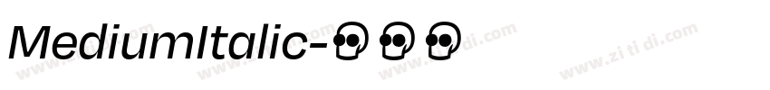 MediumItalic字体转换