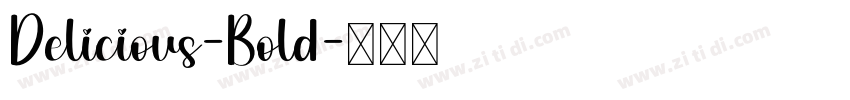 Delicious-Bold字体转换