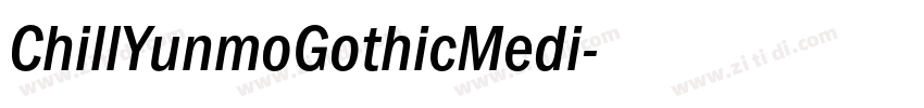 ChillYunmoGothicMedi字体转换