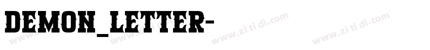 Demon_Letter字体转换
