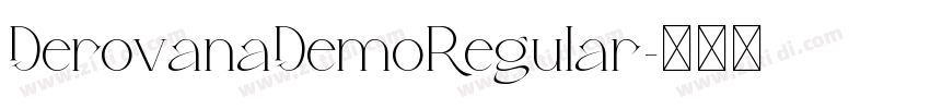 DerovanaDemoRegular字体转换