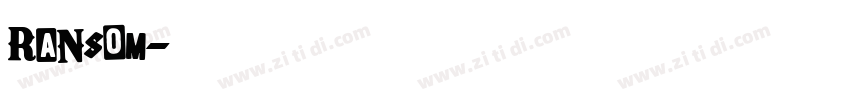 ransom字体转换