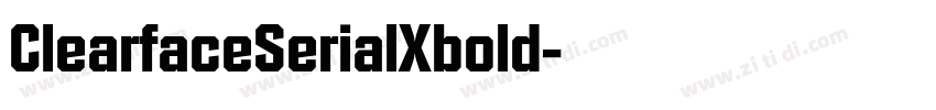 ClearfaceSerialXbold字体转换