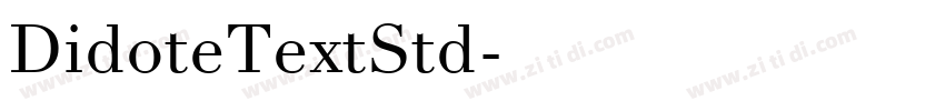 DidoteTextStd字体转换