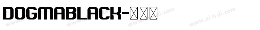 DogmaBlack字体转换