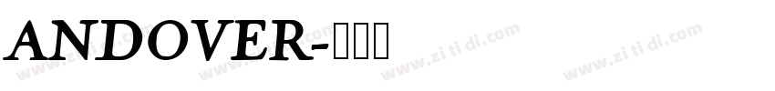 ANDOVER字体转换