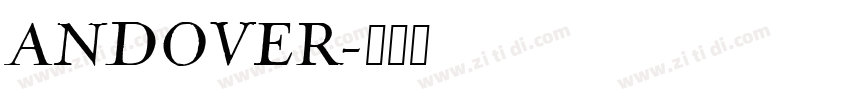 ANDOVER字体转换