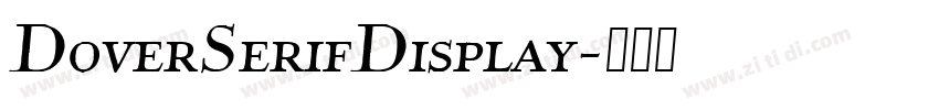DoverSerifDisplay字体转换 DoverSerifDisplay字体转换