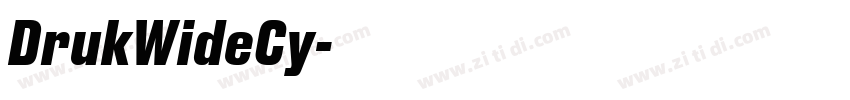 DrukWideCy字体转换 DrukWideCy字体转换