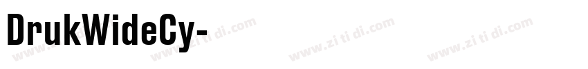 DrukWideCy字体转换 DrukWideCy字体转换