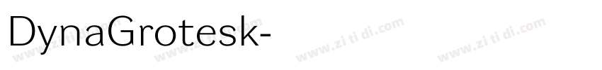 DynaGrotesk字体转换