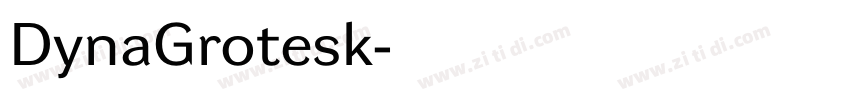 DynaGrotesk字体转换