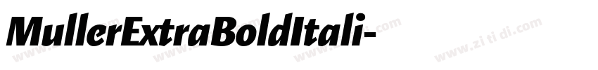 MullerExtraBoldItali字体转换