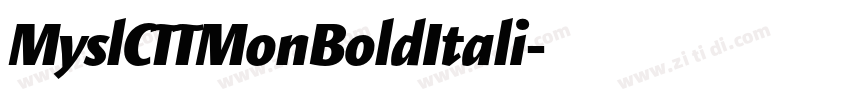MyslCTTMonBoldItali字体转换