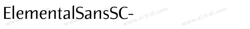 ElementalSansSC字体转换