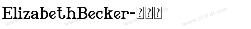 ElizabethBecker字体转换