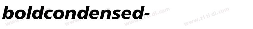 boldcondensed字体转换