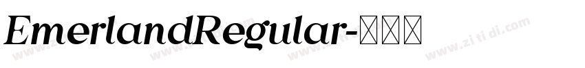 EmerlandRegular字体转换