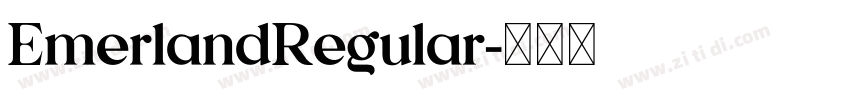 EmerlandRegular字体转换