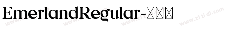 EmerlandRegular字体转换