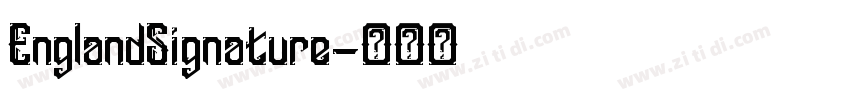 EnglandSignature字体转换