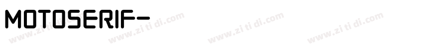 MotoSerif字体转换
