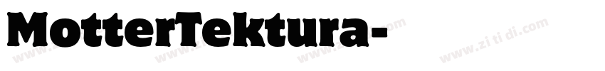 MotterTektura字体转换