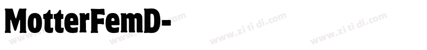 MotterFemD字体转换