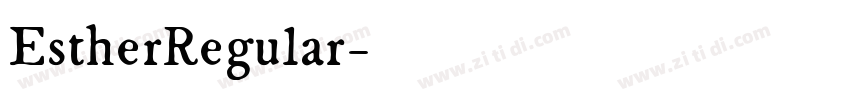 EstherRegular字体转换
