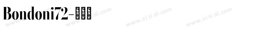 Bondoni72字体转换