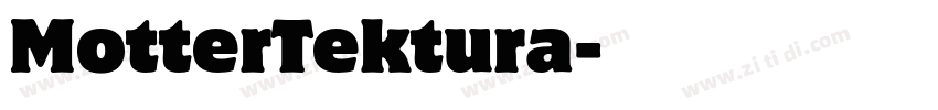 MotterTektura字体转换