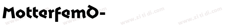 MotterFemD字体转换