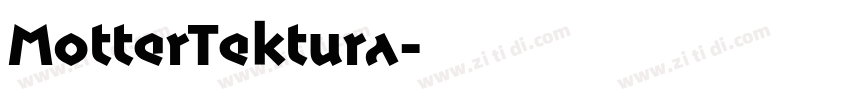 MotterTektura字体转换
