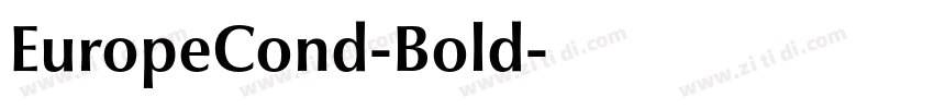 EuropeCond-Bold字体转换