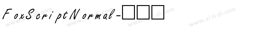 FoxScriptNormal字体转换