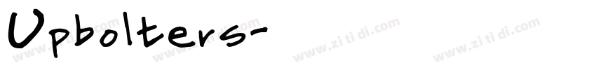 Upbolters字体转换