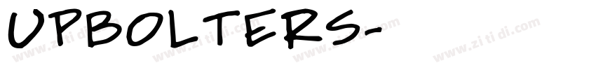 Upbolters字体转换