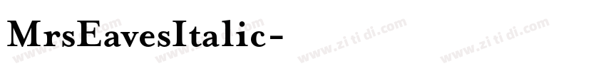 MrsEavesItalic字体转换