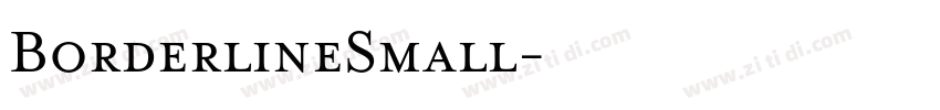 BorderlineSmall字体转换