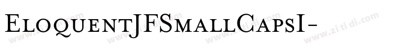 EloquentJFSmallCapsI字体转换