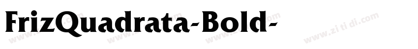 FrizQuadrata-Bold字体转换