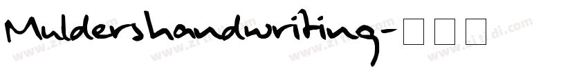 Muldershandwriting字体转换
