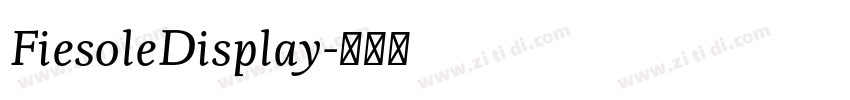 FiesoleDisplay字体转换 FiesoleDisplay字体转换