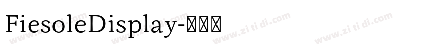 FiesoleDisplay字体转换 FiesoleDisplay字体转换