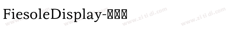 FiesoleDisplay字体转换 FiesoleDisplay字体转换