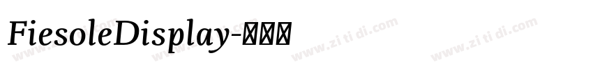 FiesoleDisplay字体转换 FiesoleDisplay字体转换
