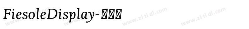 FiesoleDisplay字体转换 FiesoleDisplay字体转换