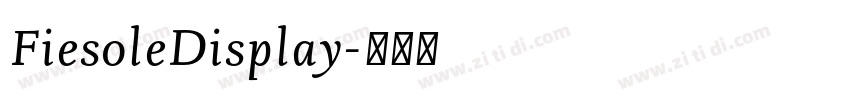 FiesoleDisplay字体转换 FiesoleDisplay字体转换