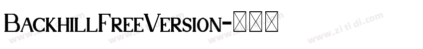 BackhillFreeVersion字体转换